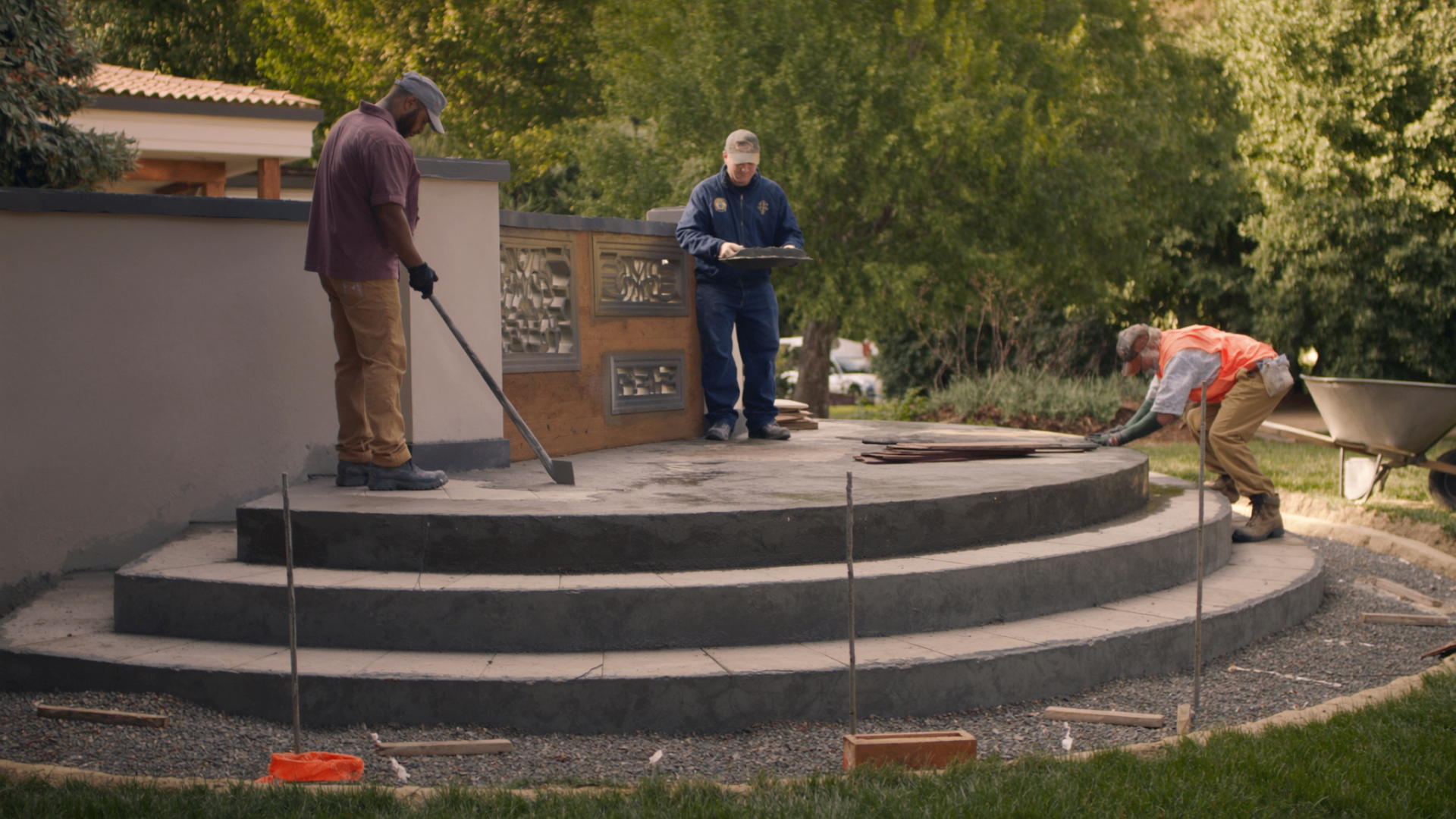 Curved Entry Steps